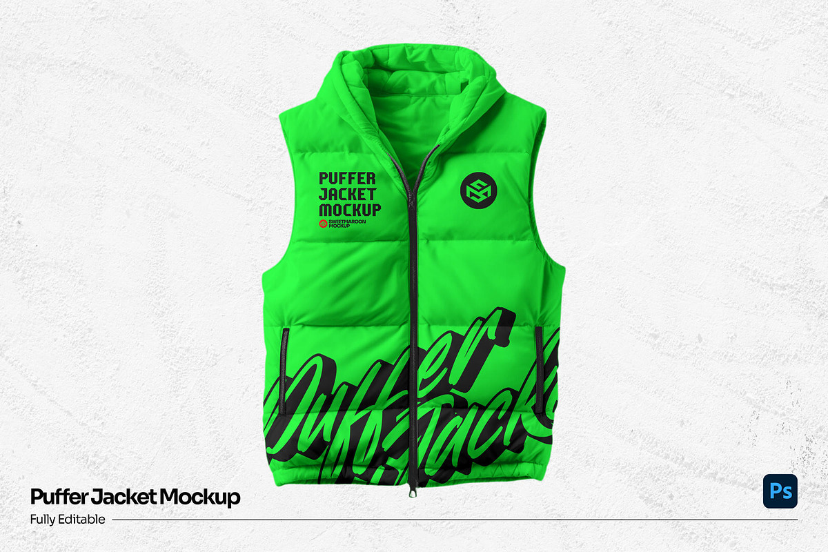 Puffer Jacket Mockup, a Hoody Mockup by sweetmaroon.studio