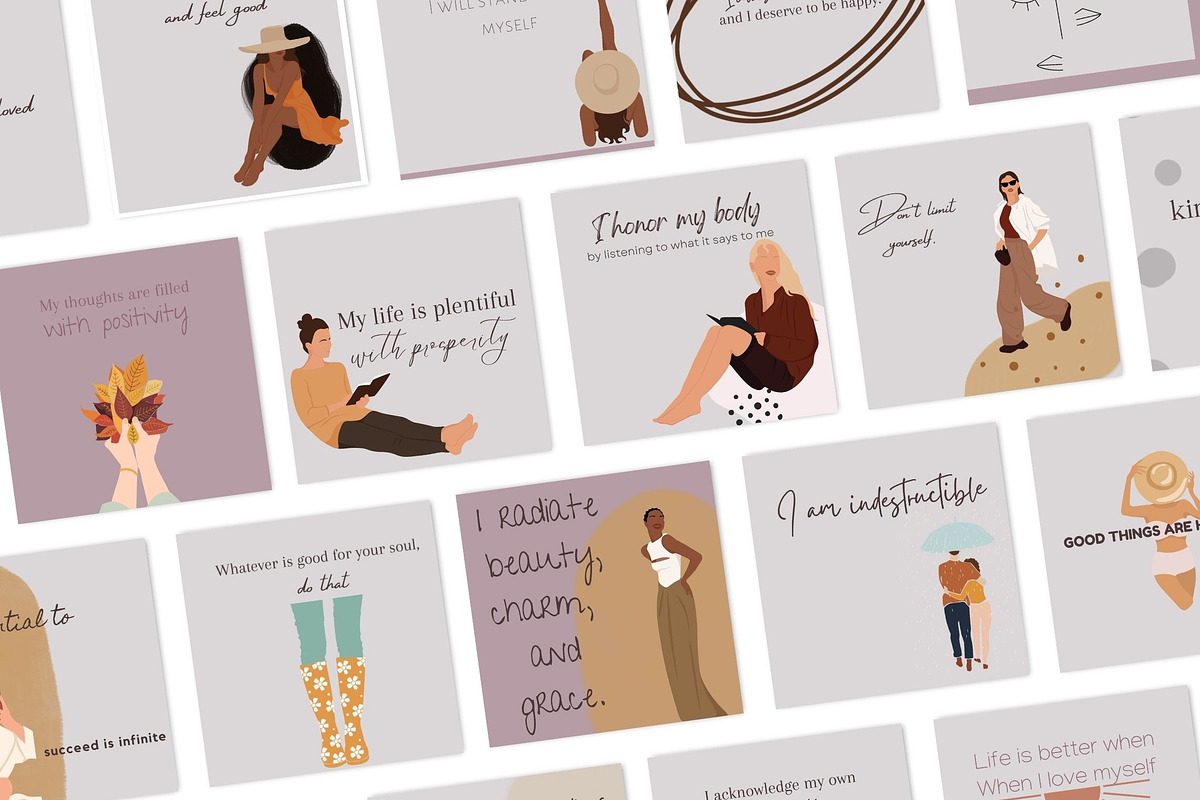 50 Boho Instagram Post Templates, a Design Template by Iampaulrose (Photo 7 of 8)