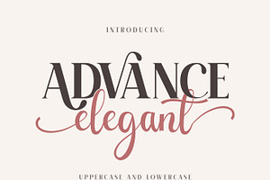 Advance Elegant, a Handwritten Font by Mini_World