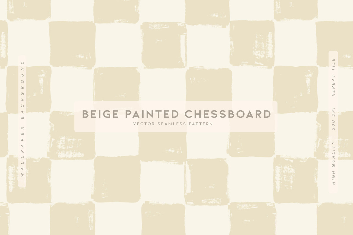 Beige Painted Chessboard, a Wallpaper Graphic by MalyskaStudio (Photo 1 of 4)