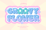 Groovy Flower Retro Font, a Sans Serif Font by Babymimiart (Thumbnail 1 of 7)