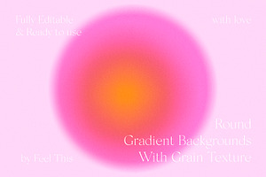 Round Circle Gradient Textures PS