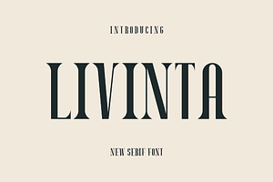Livinta, a Font by riotama85
