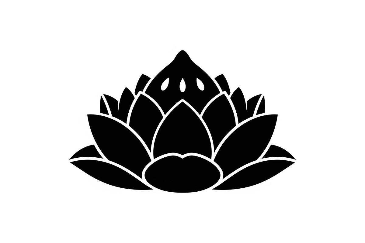 Lotus Flower Silhouette Vector Bundl, an Illustration by Creativeshirt (Photo 8 of 51)