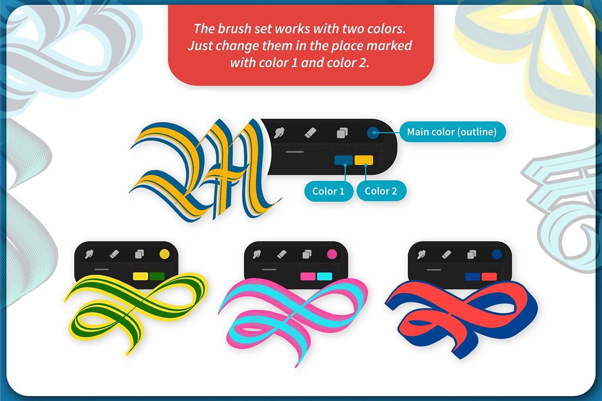 Advanced Calligraphy Brush set, a Brush Add-On by Magnatype (Photo 7 of 10)