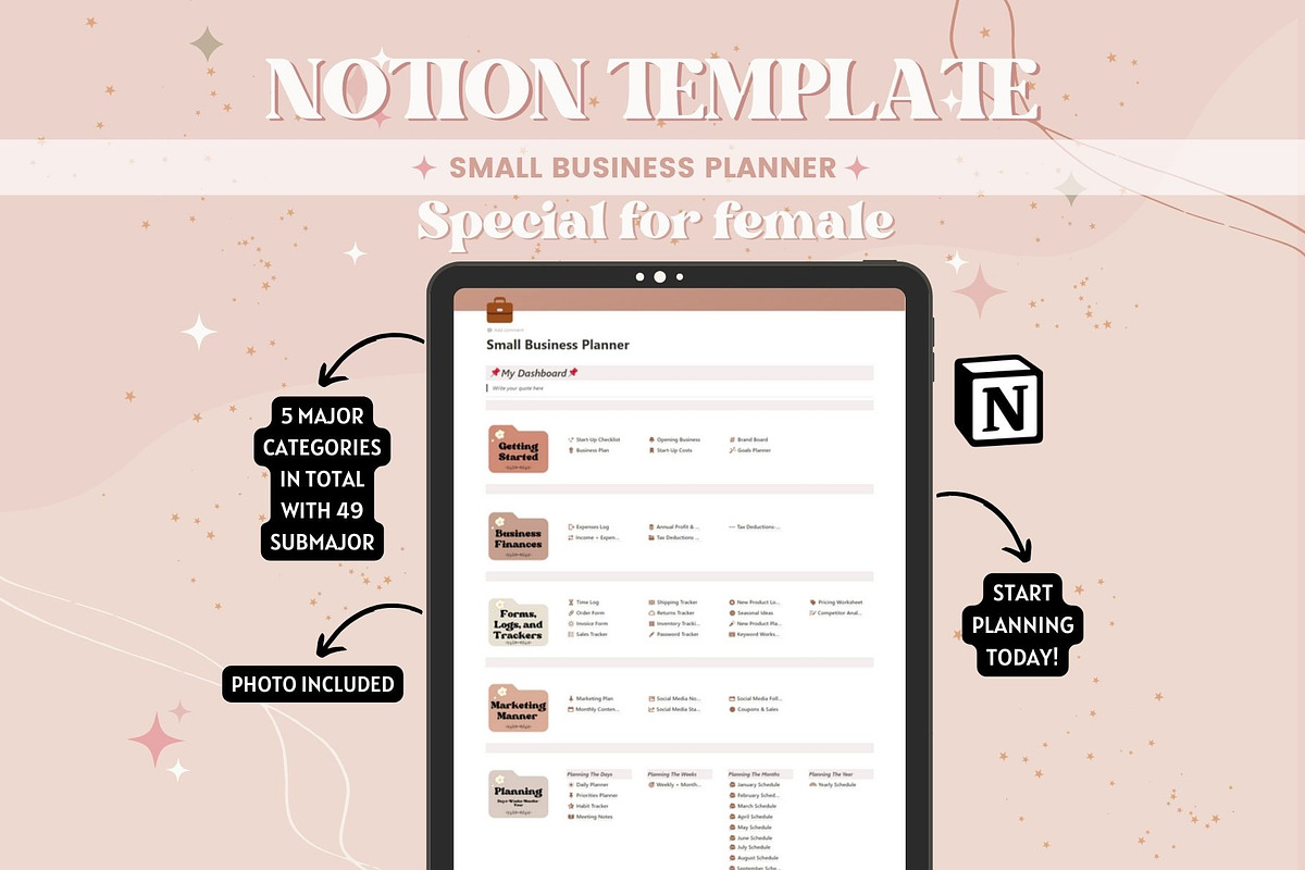 Notion Small Business Planner Template