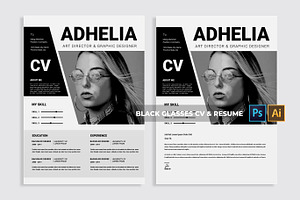 Black Glasses CV & Resume