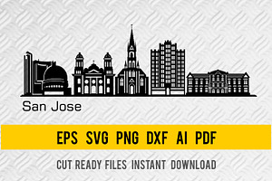 San Jose - City Skyline Cut SVG