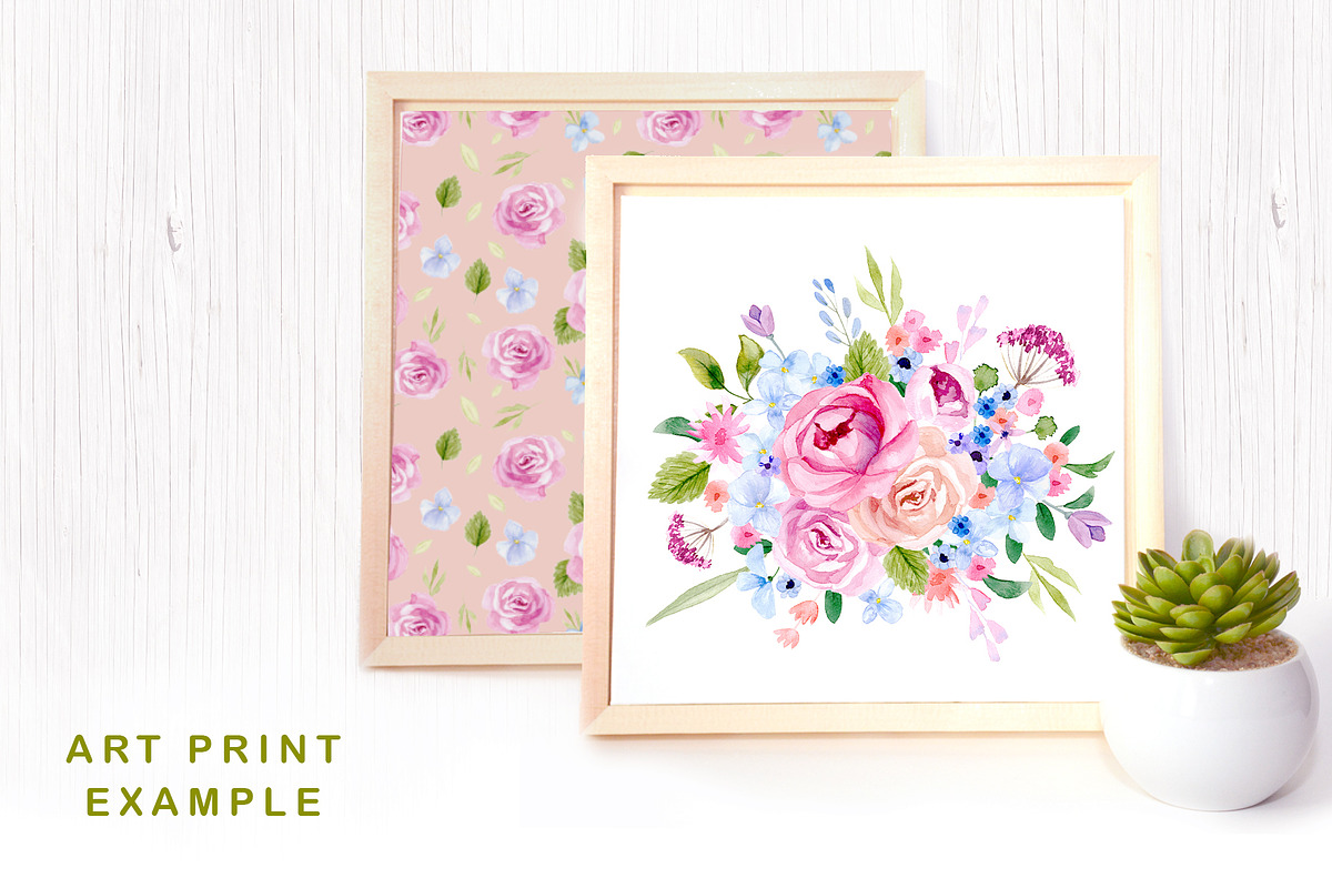 Watercolour Leaves and Floral Kit, a Texture Illustration by Maria Zebroff (Photo 4 of 11)