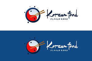 Korean Food Logo Designs Concept