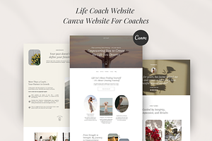 Life Coach Canva Website Template