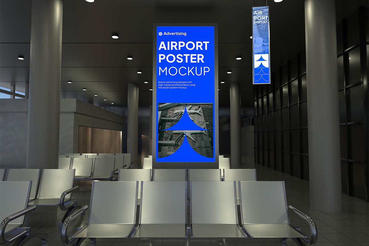 Airport Poster Mockup, an Advertising Mockup by Permadi Creative (Photo 5 of 5)