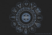 Eastern horoscope. Vector drawings, an Animal Illustration by Nadia Murash (Thumbnail 4 of 5)