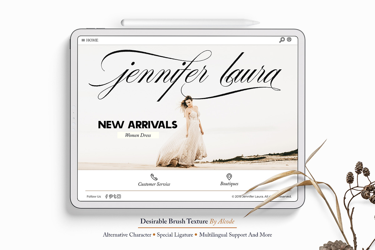 Desirable Brush Texture, a Script Font by Alcode (Photo 10 of 13)