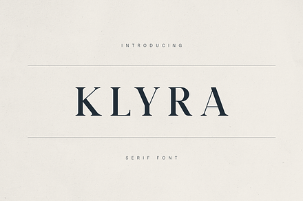Klyra – A Modern Classic Serif Font