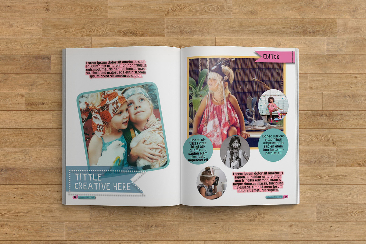 Bohemian Kids, a Magazine Template by Oktiva (Photo 6 of 7)