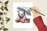 Safari Watercolor Jungle Animals, a Graphic by designcity5 (Thumbnail 5 of 5)
