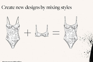 High Res Swimwear Flats Templates