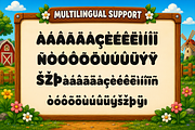Barnyard Bubble - Kids Display Font, a Handwritten Font by overlaytemplates (Thumbnail 5 of 5)