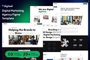 Digital Marketing Agency Figma UI, an UI Kit Template by ArtGalaxy (Thumbnail 1 of 4)