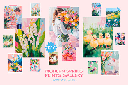 127 Spring Modern Prints Gallery, a Wallpaper Graphic by Feelsoul