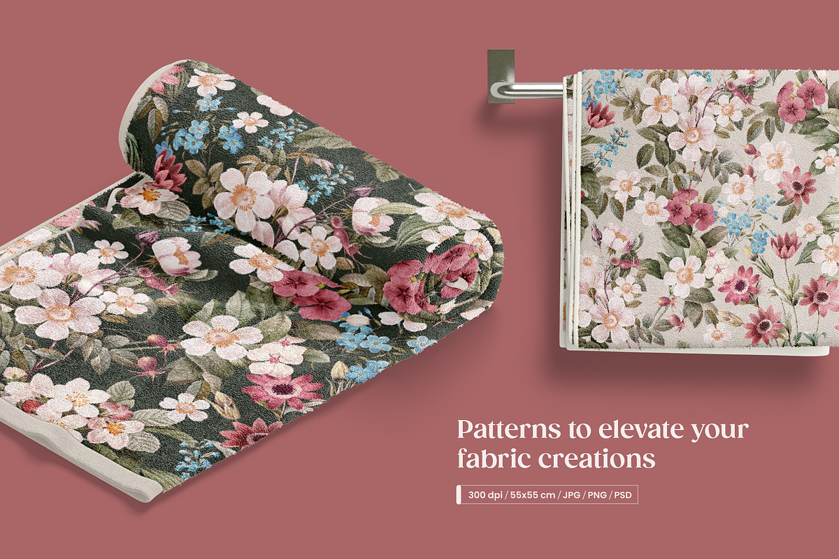 Gentle Bloom Vintage Pattern, a Pattern Graphic by Yello_illustration (Photo 17 of 18)