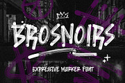 Brosnoirs - Textured Urban Style, a Handwritten Font by Arterfak Project (Thumbnail 1 of 13)