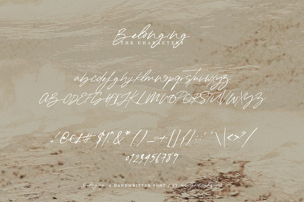 belonging | a handwritten font, a Script Font by Heart + Soul Studios (Photo 10 of 12)