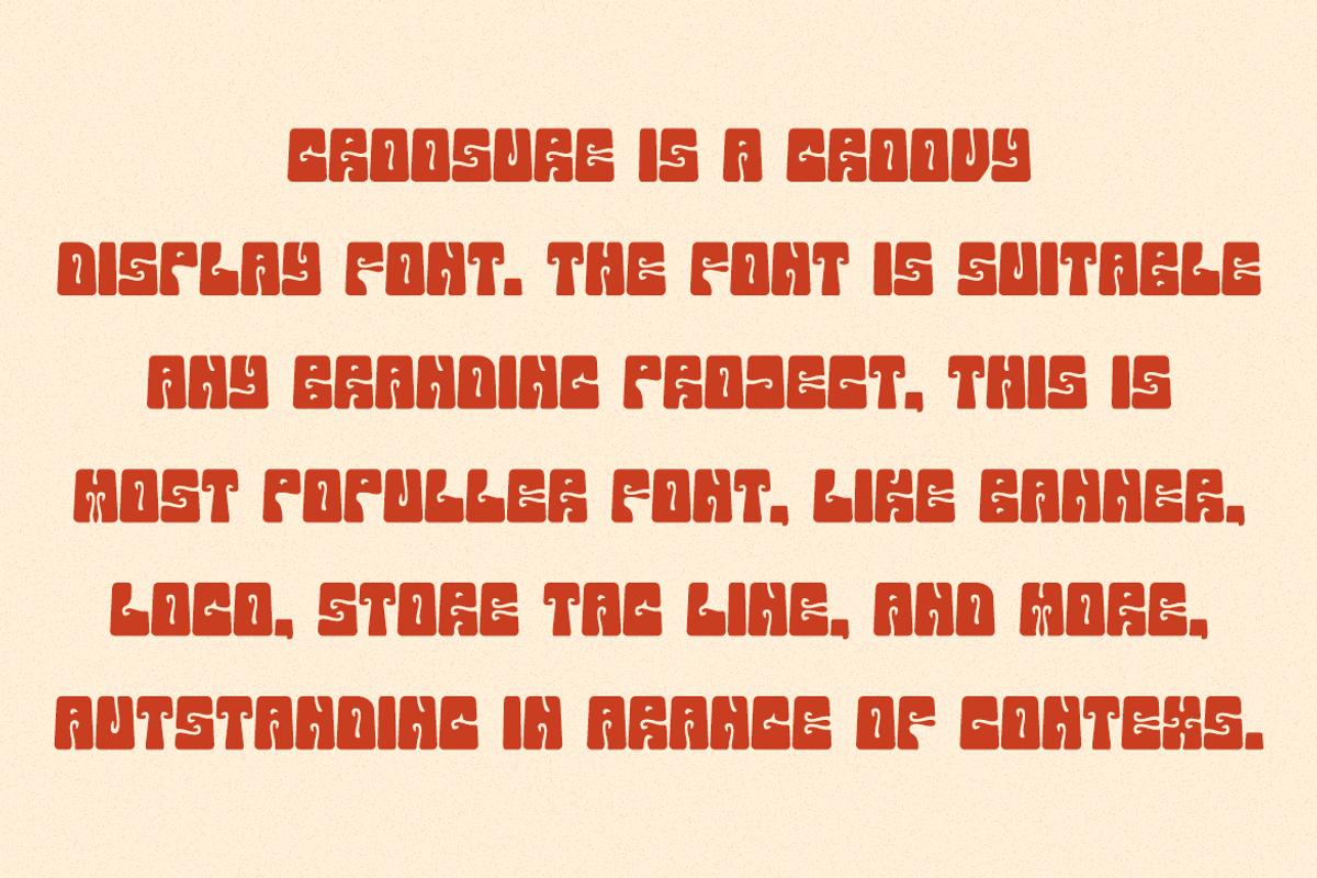 Groosure - Groovy & Nature Font, a Sans Serif Font by QR Design Studio (Photo 4 of 6)