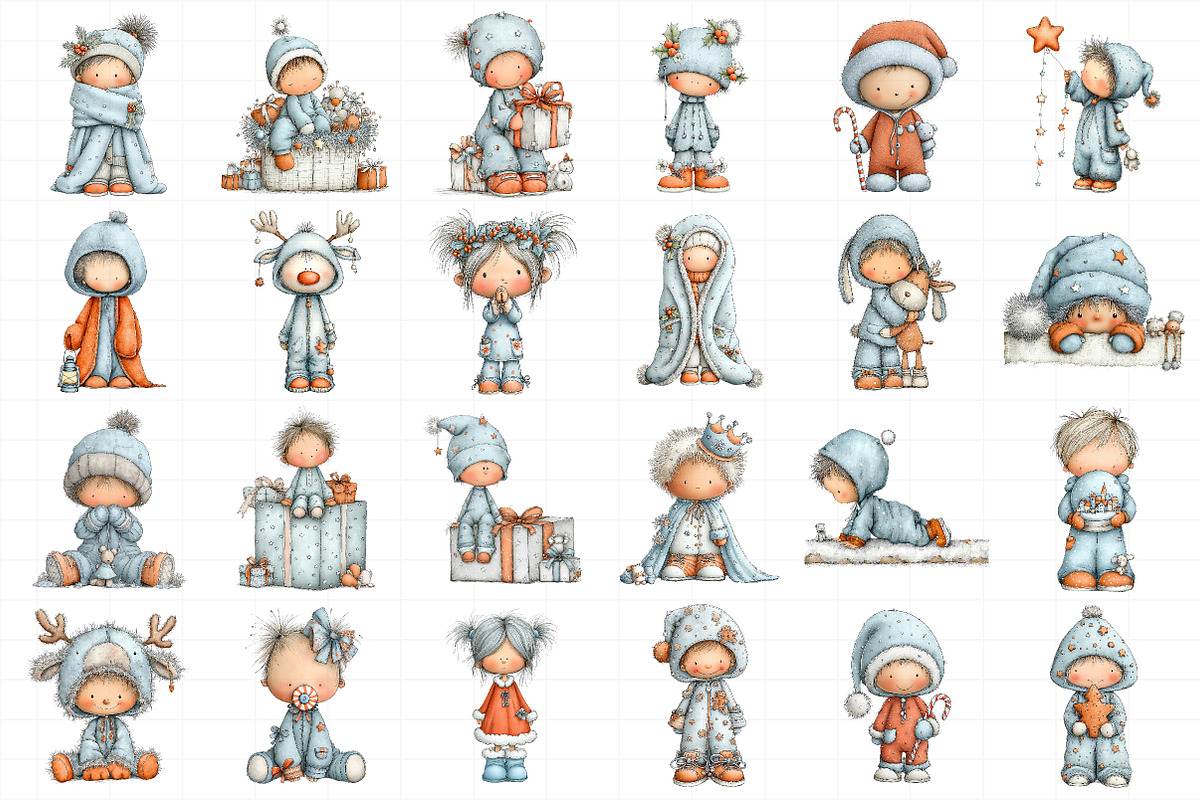 Christmas Baby Clipart, an Illustration by Daily.Designs (Photo 5 of 5)