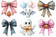 Watercolor Spooky Momma Bow PNG, an Illustration by Craft Nest (Thumbnail 2 of 6)