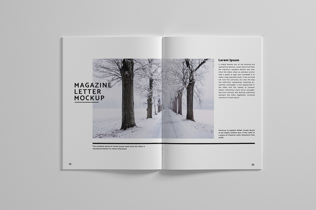 Us Letter Magazine Mockup, a Print Template by AlkStudio (Photo 4 of 14)