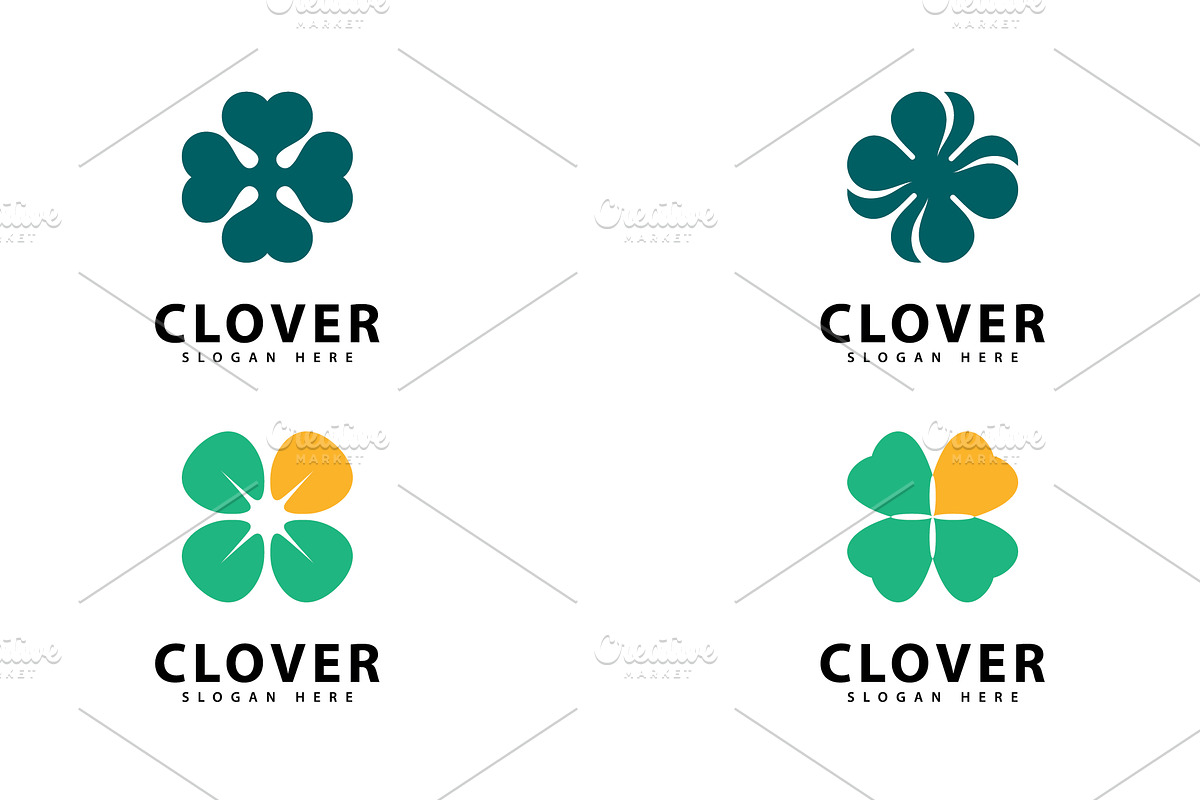 Clover Leaf Logo Template Design, a Graphic by T.Vooka
