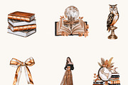 Watercolor Halloween Library Clipart, a Seasonal Illustration by BusyDaydesign (Thumbnail 6 of 9)