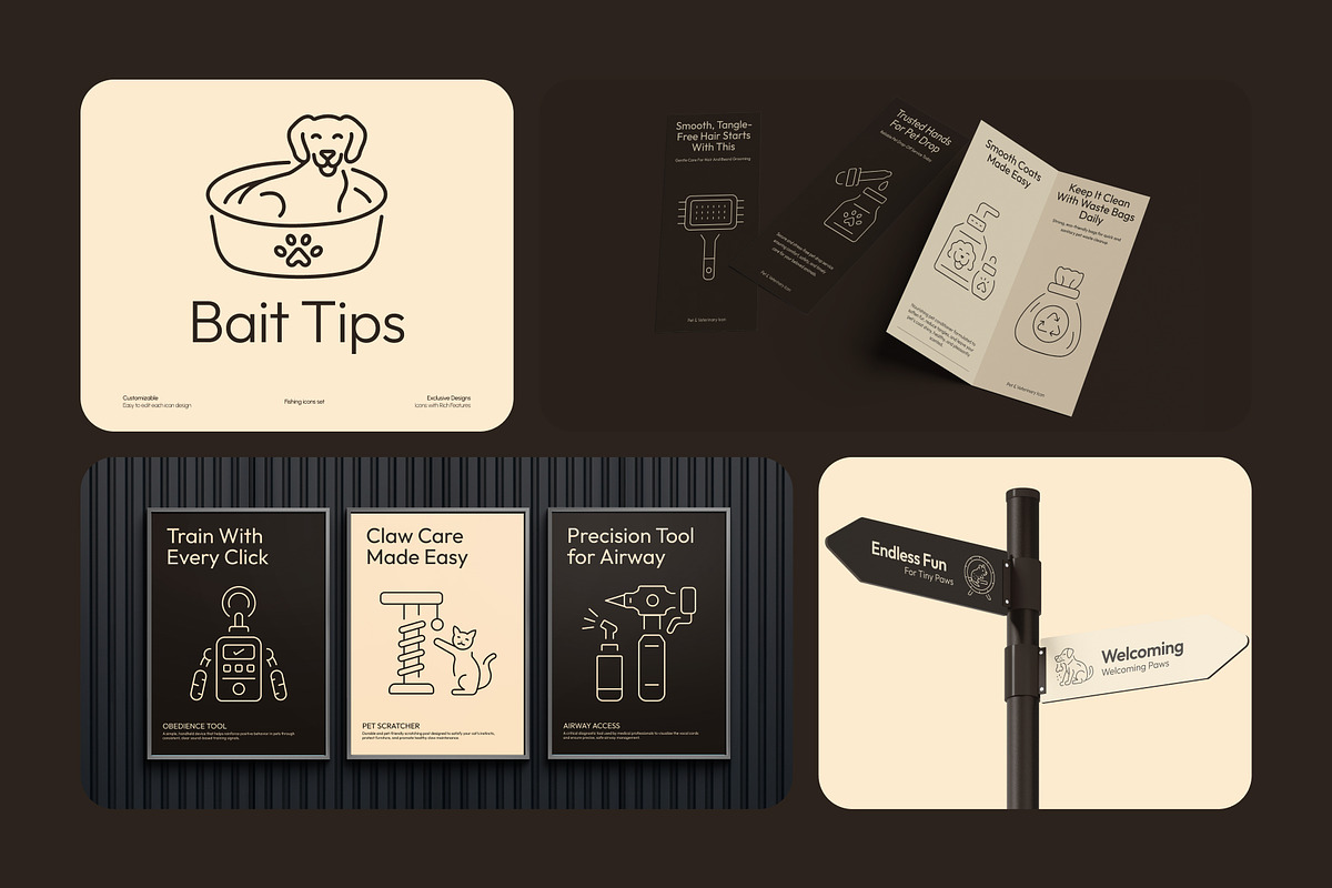 Pet and Veterinary Icon Set, an Outline Icon by Prosymbols (Photo 4 of 8)