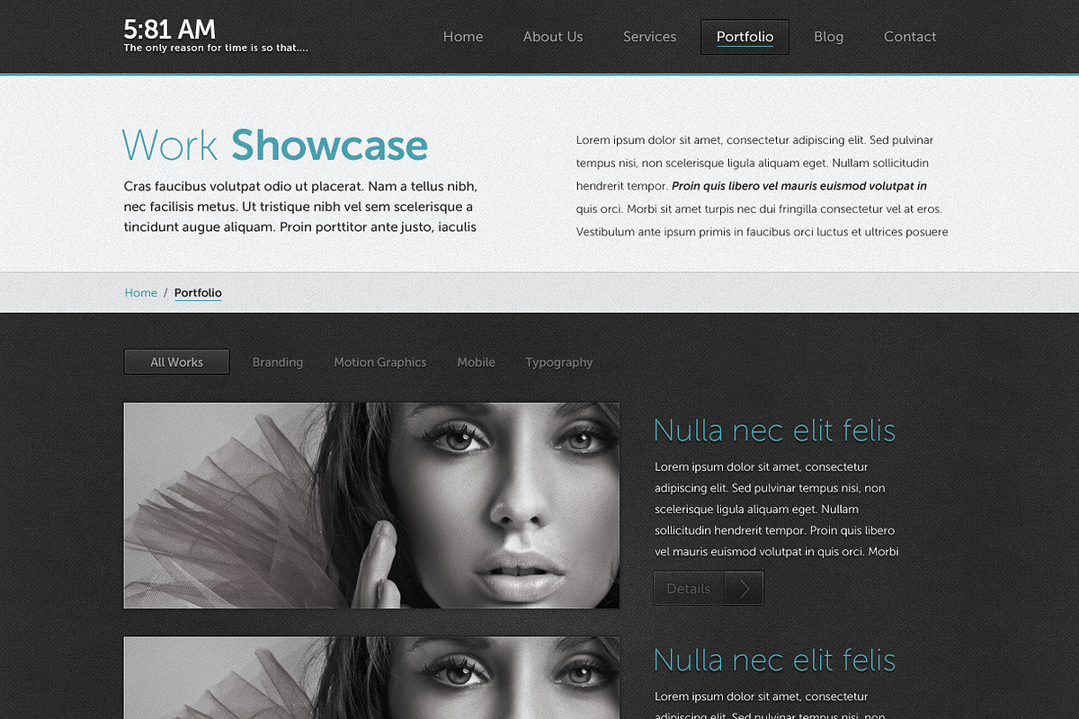 5:81 AM Website Template, a Websites & App Template by vogelsteinshop (Photo 3 of 5)