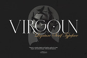 Virgoun | Ligature Serif Typeface, a Serif Font by Krismagraph (Thumbnail 1 of 12)