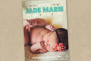 Birth Announcement Card Template, a Card Template by cardcandy (Thumbnail 2 of 2)