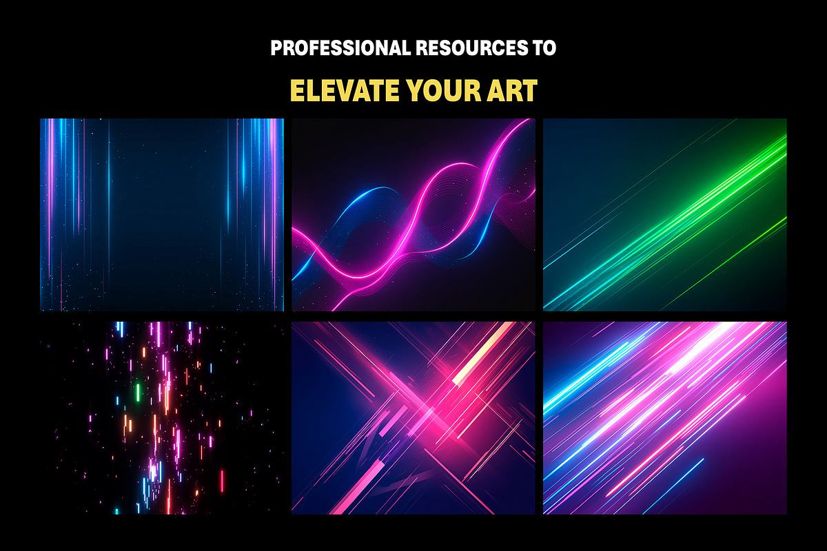 170+ Neon Lights Effects Overlays, an Object Graphic by Mikel Blazgad (Photo 4 of 10)
