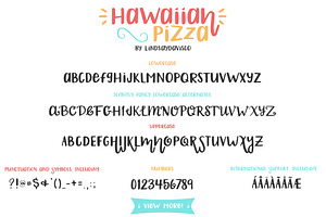 Hawaiian Pizza Font Extras