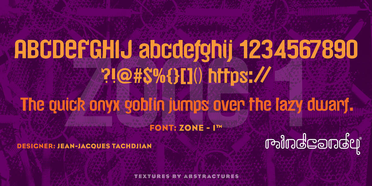 Zone™, a Sans Serif Font by MINDCANDY (Photo 1 of 3)