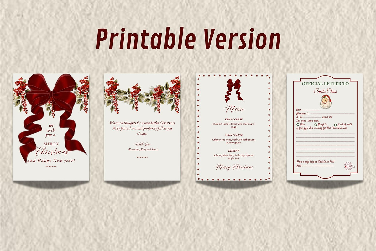 All-in-One Christmas Pack, a Card Template by Prodesign (Photo 3 of 4)