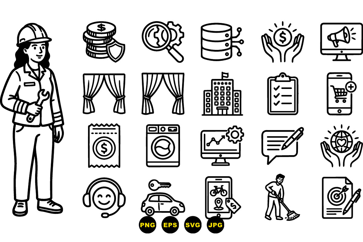 Professional Business Icon Set, an Illustration by designvectx (Photo 3 of 3)