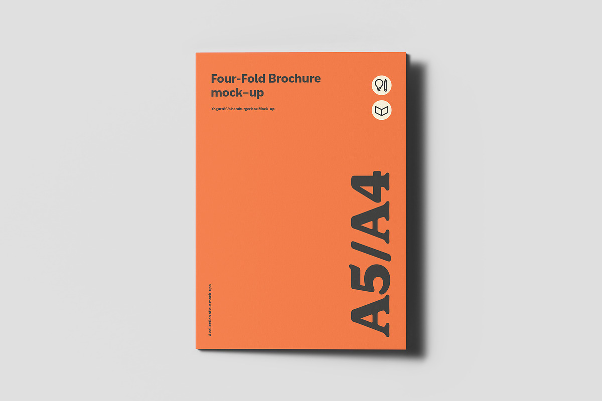 Four Fold A5 Brochure Mockup, an Advertising Mockup by Yogurt86 (Photo 2 of 16)
