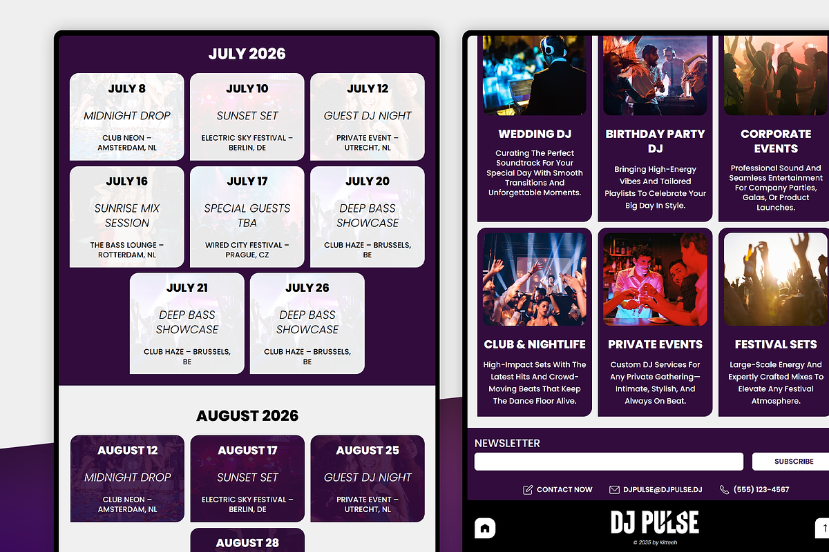 DJ & Disco Website Template, a Wix Template by Kitteeh (Photo 9 of 21)