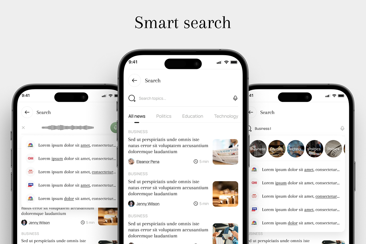 Gonews UI Kit: AI-Powered News Apps, an UI Kit Template by Fluttertop (Photo 7 of 8)