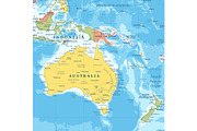 Vector World Map - Large&Detailed, a Decorative Illustration by PorcuPen Works (Thumbnail 4 of 10)