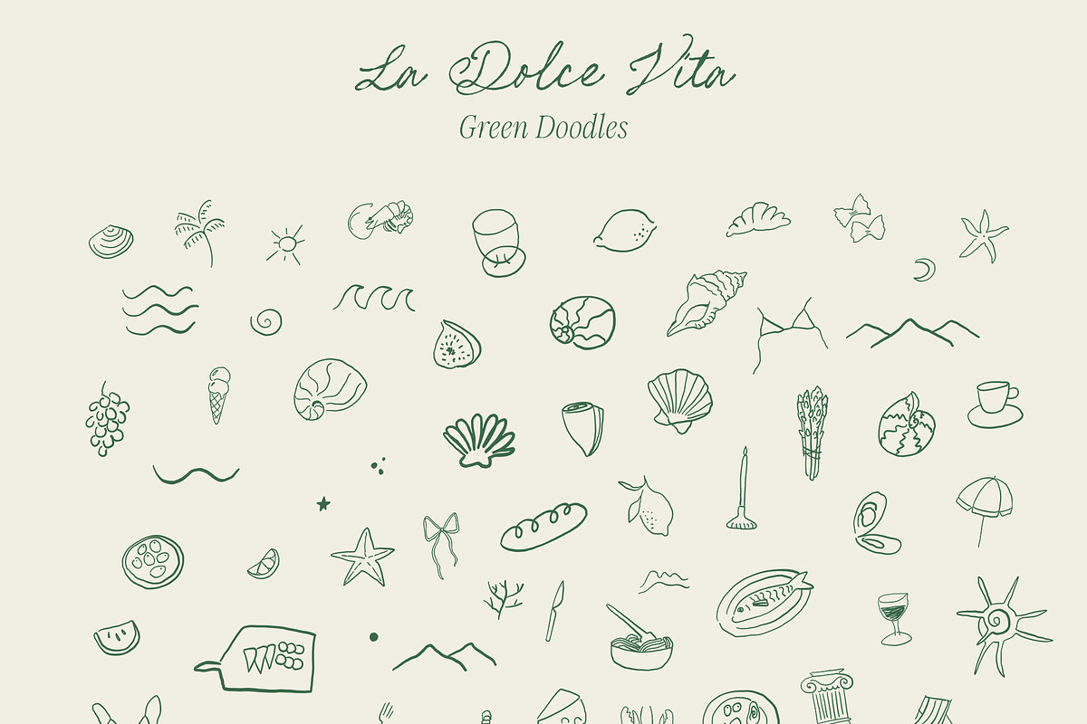 LA DOLCE VITA Doodles & Prints, an Object Graphic by Lana Elanor (Photo 7 of 15)