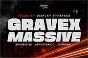 Gravex Massive Racing & Esports Font, a Sans Serif Font by Lettertype Studio (Thumbnail 1 of 14)