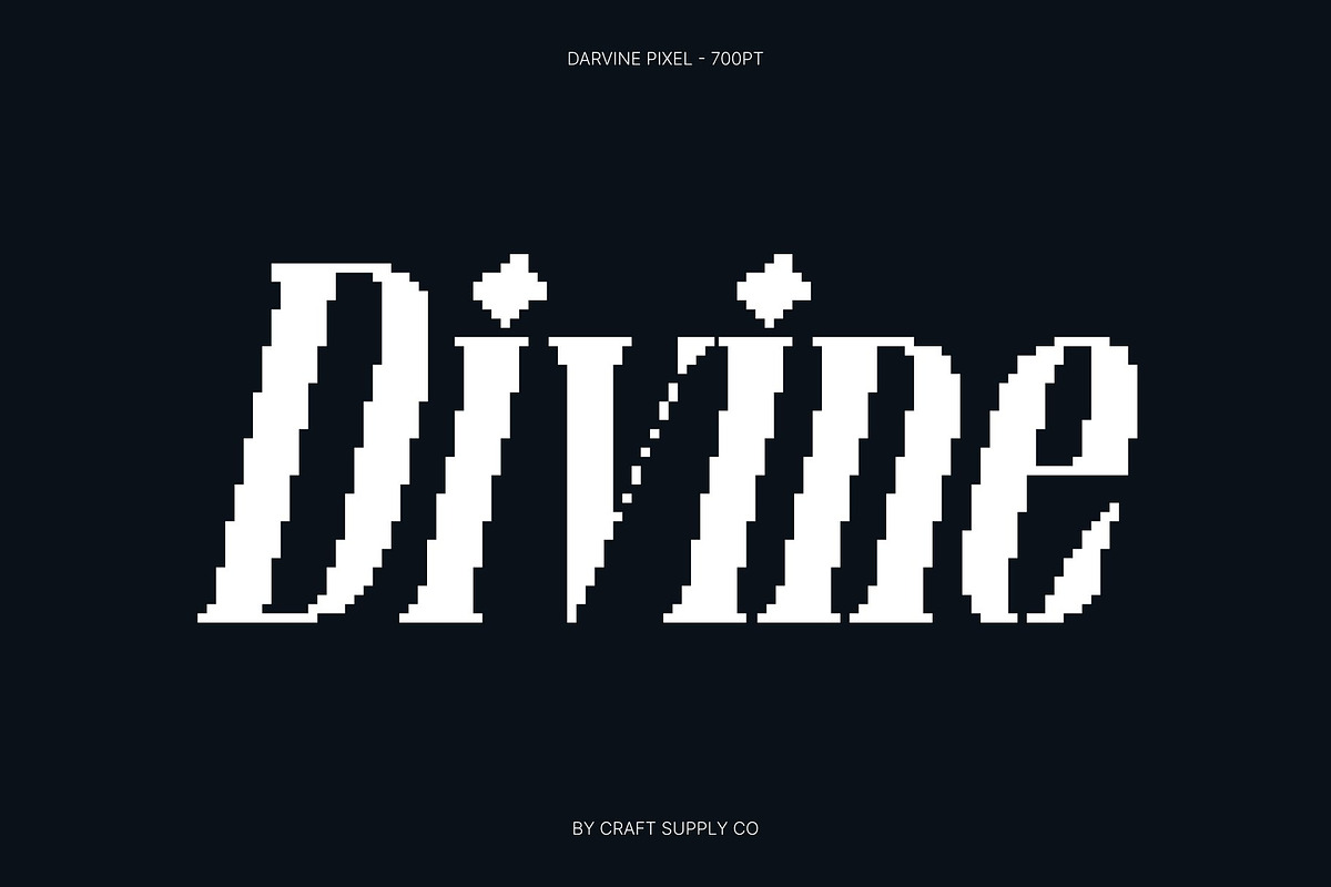 Darvine Pixel, a Serif Font by Craft Supply Co. (Photo 2 of 8)